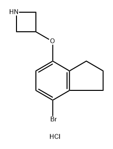 Azetidine, 3-[(7-bromo-2,3-dihydro-1H-inden-4-yl)oxy]-, hydrochloride (1:1) Struktur