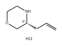 Morpholine, 3-(2-propen-1-yl)-, hydrochloride, (3R)-,2130813-05-5,结构式