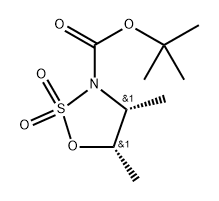 tert-butyl (4R,5S)-4,5-dimethyl-2,2-dioxo-oxathiazolidine-3-carboxylate 化学構造式