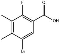 5-Bromo-2-fluoro-3,4-dimethylbenzoic acid 化学構造式