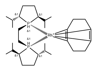 1,2-Bis((2S,5S)-2,5-di-i-propylphospholano)ethane(cyclooctadiene)rhodium(I) tetrafluoroborate Structure