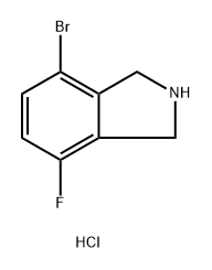 4-溴-7-氟异二氢吲哚盐酸盐 结构式