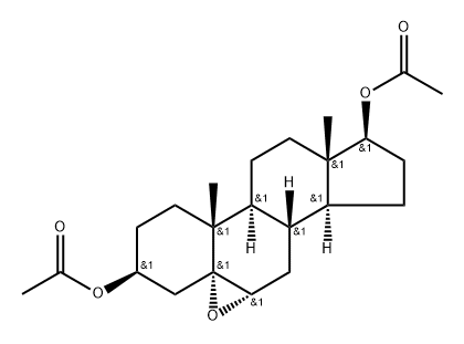 Androstane-3,17-diol, 5,6-epoxy-, 3,17-diacetate, (3β,5α,6α,17β)-,2135-24-2,结构式