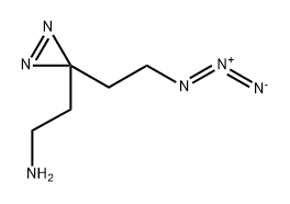 2-(3-(2-Azidoethyl)-3H-diazirin-3-yl)ethan-1-amine Structure