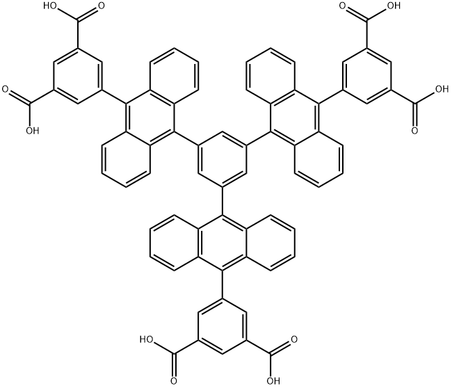 5,5',5''-(benzene-1,3,5-triyltris(anthracene-10,9-diyl))triisophthalic acid|1,3,5-三[10-(3,5-二羧基苯基)-蒽-9-基]苯