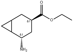 trans-5-tert-Butoxycarbonylamino-bicyclo[4.1.0]heptane-3-carboxylic acid Struktur