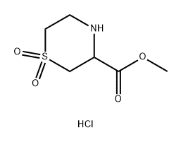 methyl 1,1-dioxo-1lambda6-thiomorpholine-3-carboxylate hydrochloride Struktur
