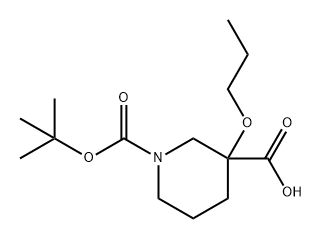 1-[(tert-butoxy)carbonyl]-3-propoxypiperidine-3-c
arboxylic acid Structure