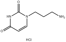 1-(3-aminopropyl)-1,2,3,4-tetrahydropyrimidine-2,4-dione hydrochloride Struktur