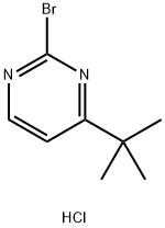 Pyrimidine, 2-bromo-4-(1,1-dimethylethyl)-, hydrochloride (1:1) Structure