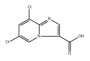 6,8-dichloroimidazo[1,2-a]pyridine-3-carboxylic acid 结构式