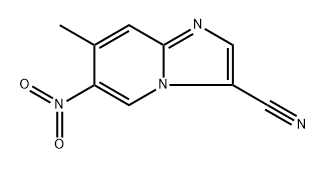 7-methyl-6-nitroimidazo[1,2-a]pyridine-3-carbonitrile Struktur