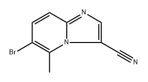 6-bromo-5-methylimidazo[1,2-a]pyridine-3-carbonitrile Struktur