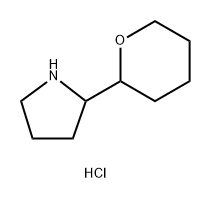 2-(oxan-2-yl)pyrrolidine hydrochloride 结构式