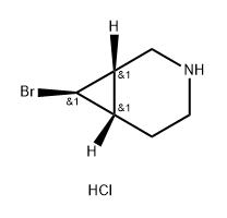 RAC-(1R,6R,7S)-7-BROMO-3-AZABICYCLO[4.1.0]HEPTANE HYDROCHLORIDE, 2137783-68-5, 结构式