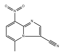 5-methyl-8-nitroimidazo[1,2-a]pyridine-3-carbonitrile Struktur