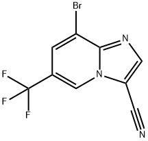 8-bromo-6-(trifluoromethyl)imidazo[1,2-a]pyridine-3-carbonitrile,2137840-26-5,结构式