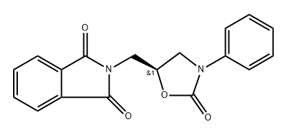 (S)-2-((2-Oxo-3-phenyloxazolidin-5-yl)methyl)isoindoline-1,3-dione 结构式