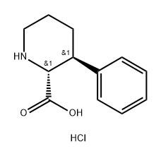 RAC-(2R,3S)-3-PHENYLPIPERIDINE-2-CARBOXYLIC ACID HYDROCHLORIDE, TRANS,2138035-37-5,结构式