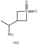 3-(1-AMINOETHYL)-1LAMBDA6-THIETANE-1,1-DIONE HYDROCHLORIDE, 2138083-60-8, 结构式