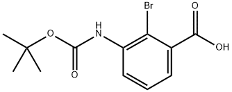 2-Bromo-3-((tert-butoxycarbonyl)amino)benzoic acid Struktur