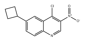 4-chloro-6-cyclobutyl-3-nitroquinoline Struktur