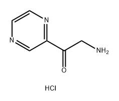 2-amino-1-(pyrazin-2-yl)ethan-1-one dihydrochloride 化学構造式