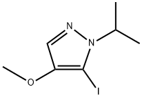 5-Iodo-1-isopropyl-4-methoxy-1H-pyrazole 化学構造式