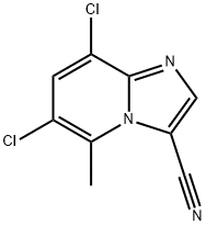 6,8-dichloro-5-methylimidazo[1,2-a]pyridine-3-carbonitrile Struktur