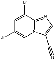 6,8-dibromoimidazo[1,2-a]pyridine-3-carbonitrile 结构式