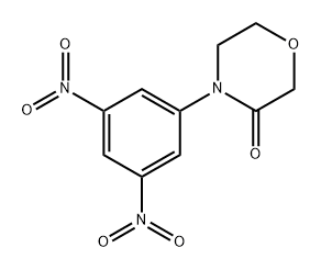 4-(3,5-dinitrophenyl) morpholin-3-one 化学構造式