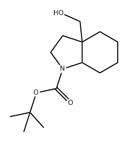 3a-Hydroxymethyl-octahydro-indole-1-carboxylic acid tert-butyl ester Structure