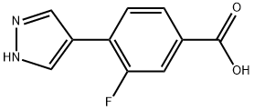 3-fluoro-4-(1H-pyrazol-4-yl)benzoic acid,2138393-28-7,结构式