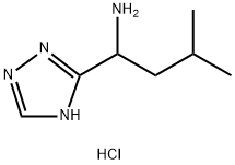 1H-1,2,4-Triazole-5-methanamine, α-(2-methylpropyl)-, hydrochloride (1:2) 化学構造式