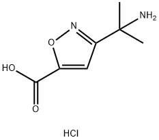 5-Isoxazolecarboxylic acid, 3-(1-amino-1-methylethyl)-, hydrochloride (1:1) Struktur