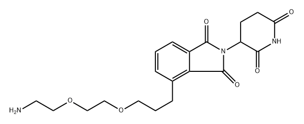 4-(3-(2-(2-aminoethoxy)ethoxy)propyl)-2-(2,6-dioxopiperidin-3-yl)isoindoline-1,3-dione Structure