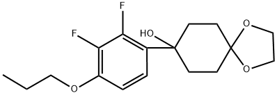 8-(2,3-difluoro-4-propoxyphenyl)-1,4-dioxaspiro[4.5]decan-8-ol Structure