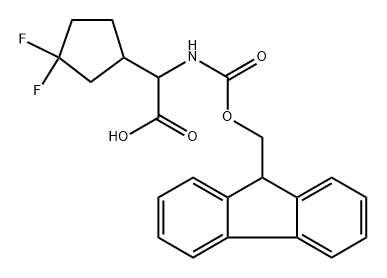 2-((((9H-Fluoren-9-yl)methoxy)carbonyl)amino)-2-(3,3-difluorocyclopentyl)acetic acid Struktur