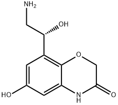 (R)-8-(2-Amino-1-hydroxyethyl)-6-hydroxy-2H-benzo[b][1,4]oxazin-3(4H)-one Structure