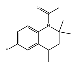 1-(6-fluoro-2,2,4-trimethyl-3,4-dihydroquinolin-1(2H)-yl)ethan-1-one Struktur
