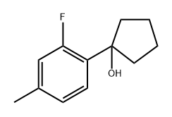 1-(2-fluoro-4-methylphenyl)cyclopentanol 化学構造式
