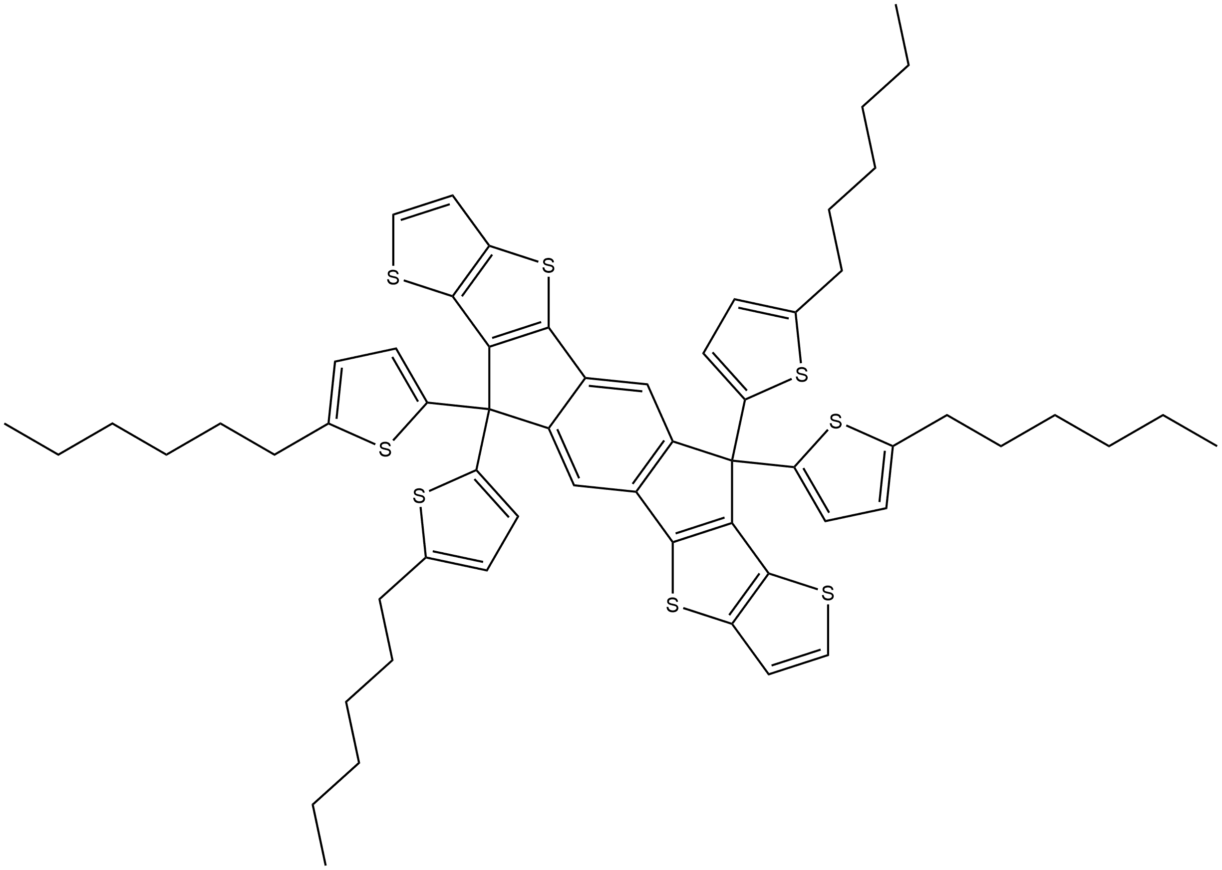 6,6,12,12-四(5-己基-2-噻吩基)-6,12-二氢二噻吩并[1,2-B:5,6-B