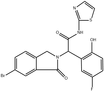 2140807-02-7 2-(6-bromo-1-oxoisoindolin-2-yl)-2-(5-fluoro-2-hydroxyphenyl)-N-(thiazol-2-yl)acetamide