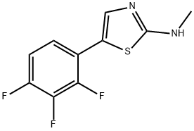 N-methyl-5-(2,3,4-trifluorophenyl)thiazol-2-amine Struktur
