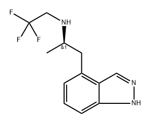 (R) -1-(1H-吲唑-4-基)-N-(2,2,2-三氟乙基)丙烷-2-胺,2142634-00-0,结构式