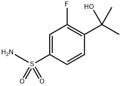 3-Fluoro-4-(2-hydroxypropan-2-yl)benzenesulfonamide 化学構造式