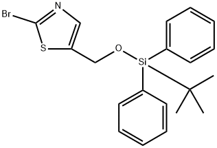 2-Bromo-5-((tert-butyldiphenylsilyloxy)methyl)thiazole 化学構造式