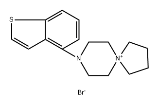 8-(benzo[b]thiophen-4-yl)-5,8- diazaspiro[4.5]decan-5-ium bromideQ: What is 
8-(benzo[b]thiophen-4-yl)-5,8- diazaspiro[4.5]decan-5-ium bromide Q: What is the CAS Number of 
8-(benzo[b]thiophen-4-yl)-5,8- diazaspiro[4.5]decan-5-ium bromide Struktur