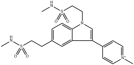 Pyridinium, 4-[1,5-bis[2-[(methylamino)sulfonyl]ethyl]-1H-indol-3-yl]-1-methyl- Structure