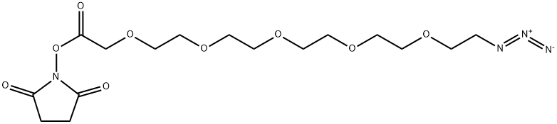 N3-PEG5-CH2CO2-NHS 化学構造式